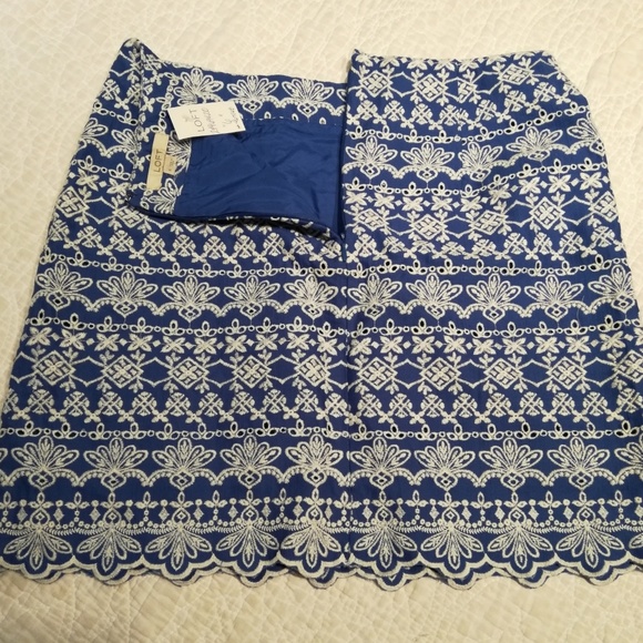 Loft Embroidered Eyelet Skirt - Picture 6 of 7